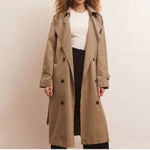 NEW Z SUPPLY Davis Trench Coat in Driftwood Size Small